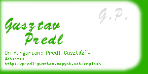 gusztav predl business card